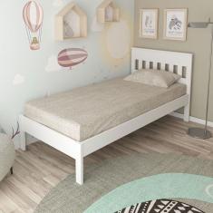 Cama de Solteiro Branco Cm8006 - Tecno Mobili