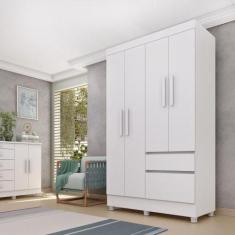Guarda Roupa Infantil 4 Portas 2 Gavetas Oregon Tcil Móveis Neve