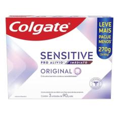 Creme Dental Para Sensibilidade Colgate Sensitive Pro-Alívio Imediato Original 90g Leve 3 Pague 2