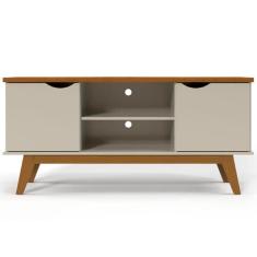 Rack Marselha Para Tv De Até 46 Patrimar Off White Com Cedro