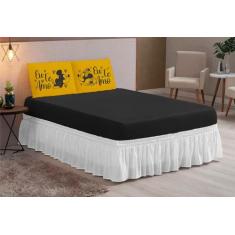 jogo de lençol 3 peças com elastico casal queen hipercal varias cores 