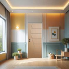 Porta de Madeira Bondoor 210x100cm Friso 10 Jb Portas Ipê