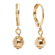 Brinco De Argolinha Filha Mãe De Menina  Folheado A Ouro 18K