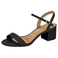 Sandália Feminina Vizzano Salto Bloco Preto 38