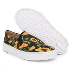 Tênis Feminino Slip On Calce Fácil Casual-Feminino