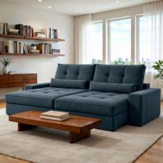 Sofá Retrátil e Reclinável 290cm Enzo Plus - Montano Estofados