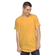 Camiseta Amarelo Mostarda Longline Masculina 100% Algodão Di Nuevo