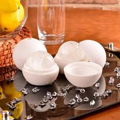 Forma de Gelo Esfera 6cm Silicone Weck Branco