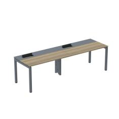 Mesa Plataforma para Coworking para 2 Pessoas 150x792 Psc150 Noce Marromlle/Grafito