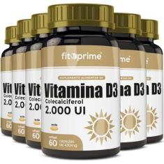 Kit 6 Vitamina D3 2000Ui Colecalciferol 60 Cápsulas Fitoprim - Fitopri