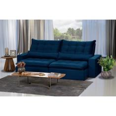 Sofá Modular Ceará 5 Lugares 2.50 MT Retrátil e Reclinável Veludo Sofa