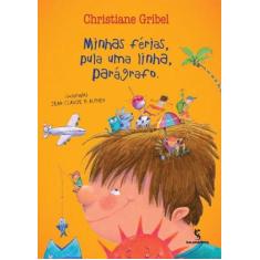 Livro - Minhas férias, pula uma linha, parágrafo.
