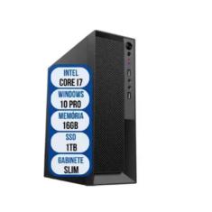 Computador Slim Intel Core i7 16GB SSD 1TB Wifi Windows 10 Pro
