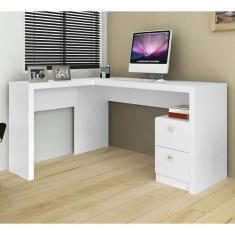 Mesa para Escrivaninha de Canto 113x135,8cm com 2 Gavetas ME4129 Tecno
