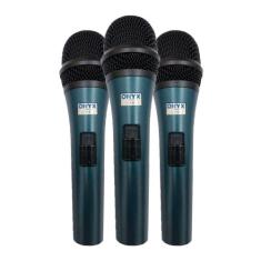 Kit 3 Microfones Dinâmico com Fio TK 51C Onyx