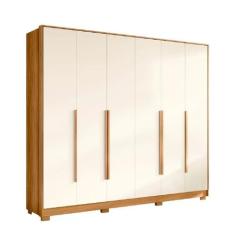 Guarda Roupa Fascínio Com 6 Portas Para Quarto Casal - Albatroz, Carva