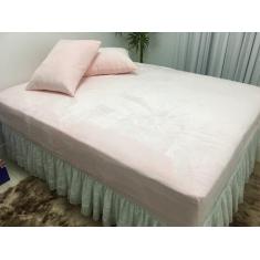Jogo Solteiro Lençol 2 PC Flanel Rosa Tefem