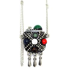 Colar Bolsinha dos Desejos Banhado a Prata - Escreva seu Pedido