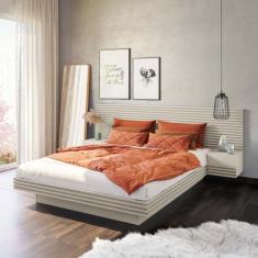 Cama Casal/Queen com Cabeceira e Mesa de Apoio Samambaia CabeCasa Made