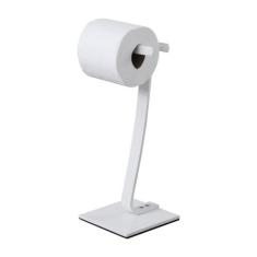 Porta Papel Higiênico De Chão Single Branco e Maciço - MetalCromo