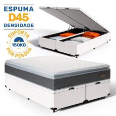 Cama Box Baú King com Colchão de Espuma D45 com Pillow Top - Hellen, B