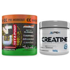 Kit Pré Treino C4 New Millen + Creatina Pura Alpex 150g-Unissex