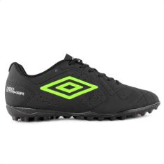 Chuteira Society, Neo Striker, Umbro, Masculina, Preto/Limao, 44
