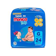Fralda Turma da Mônica Baby Jumbo G 24 Unidades