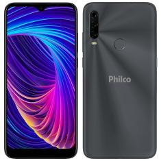 Smartphone Philco Hit P10 Space Gray 128GB, 4GB RAM, Tela 6,2”, Câmera Traseira Tripla, Android 10 e Processador Octa-Core