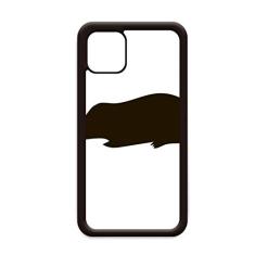 Black toupeira Animal Portrayal para iPhone 12 Pro Max Capa para Apple Mini Mobile Case