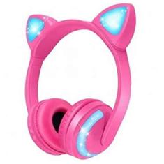 Fone de Ouvido Orelha de Gatinha com 7 cores LED Headphone Bluetooth P2