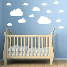 Adesivo de Parede Nuvens Brancas para Quarto Infantil