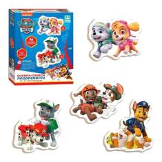 Patrulha Canina Quebra-Cabeça Progressivo 6-8-10-12 Jogo Em Madeira 36 Peças 