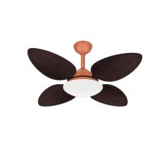 Ventilador De Teto Cobre Pétalo 4 Pás Mdf Turbo Ventax 220V