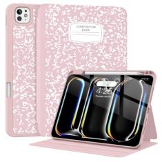 Supveco Capa para iPad Pro de 11 polegadas (M5/M4) 2025/2024 com suporte para lápis [carregamento Apple Pencil + ativar/hibernar automaticamente], capa fólio premium com suporte e capa traseira fina