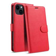 TONEDY Capa flip para iPhone 15/15 Pro/15 Plus/15 Pro Max, capa carteira de couro PU com compartimentos para cartão com bloqueio de RFID e suporte interior TPU capa feminina masculina, vermelha, 15pro