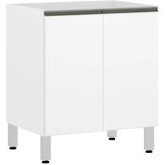 Balcão de Cozinha sem Tampo 80cm 2 Portas Pérola Luciane Móveis