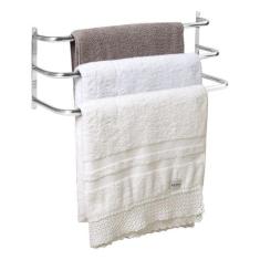 Porta Toalhas Toalheiro Triplo Para Porta Ou Parede 60cm - MetalCromo