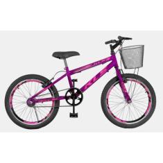 Bicicleta Aro 20 Kls Free Gold Freio V-Brake Mtb Feminina, Violeta, Pi