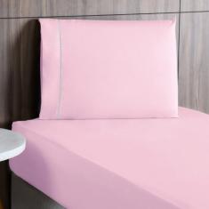 Jogo de Lençol Solteiro 2 Peças 100% Algodão Percal 250 Fios Ponto Pal