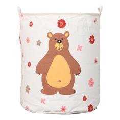 Cesto Multiuso Organizador De Brinquedos Ursinho 40X50