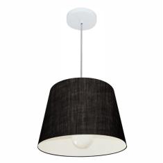 Lustre Pendente Cone Vivare Md-4240 Cúpula Em Tecido 30/40x30