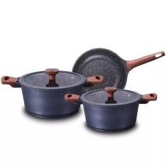 Conjunto Panelas 3 Peças Titanium Cerâmico Marmorizado - MTA