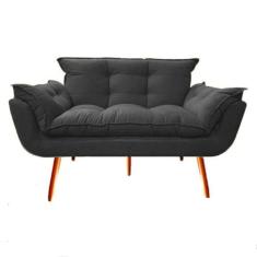 Namoradeira Decorativa para Sala de Estar Quarto Recepção Clinica Opala Jm interiores Cor:Suede Grafite