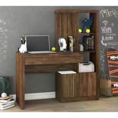 Escrivaninha Para Computador Com Armário Me4143 Nogal Nogal - TECNO MO