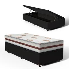 Cama Box Baú Solteiro + Colchão de Molas Ensacadas - Anjos - Classic 88cm