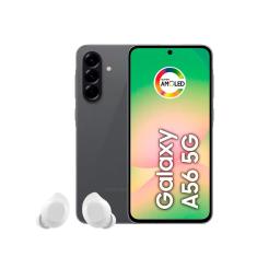 Smartphone Samsung Galaxy A56 5G Tela 6.7" 256GB Câmera Tripla 50MP Preto + Galaxy Buds Core Branco