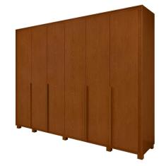 Guarda Roupa Casal 6 Portas Frassino Easy Space MDF Texturizado Móveis Lopas