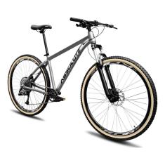 Bicicleta Aro 29 Absolute Nero 5 12v Suspensão c/ Trava K7 11/50 Freio Hidráulico Kit 1x12 Pneu Bege-Unissex