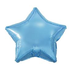 Balão Metalizado Estrela Azul Claro - 20 Polegadas